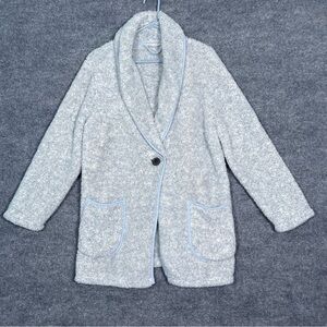 Soft Surroundings Women’s Medium Blue Most Wonderful Cardi Cardigan Patch Pocket